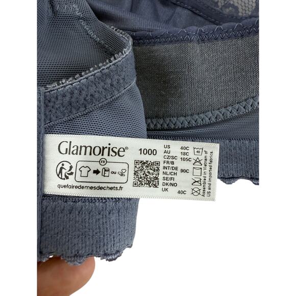 Glamorise MagicLift Original Support Bra 40C Style 1000 Folkstone Gray - Picture 4 of 7